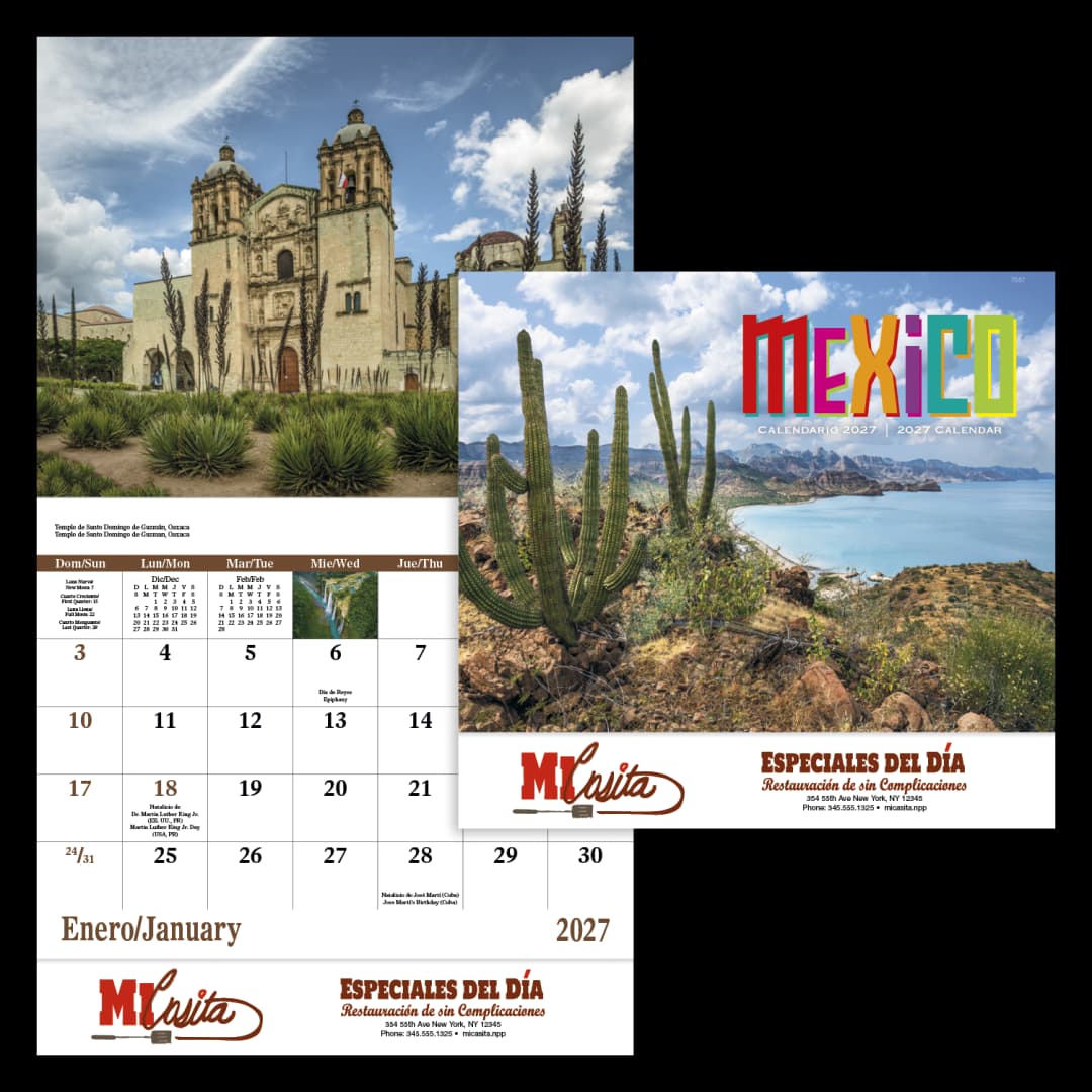 Mexico - Stapled Calendar