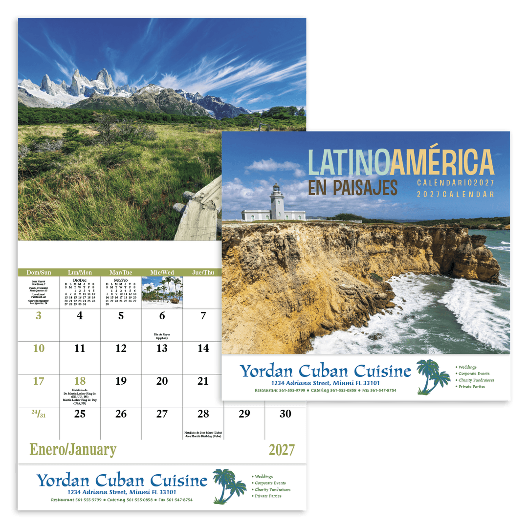 Latinoamerica en Paisajes - Stapled Calendar