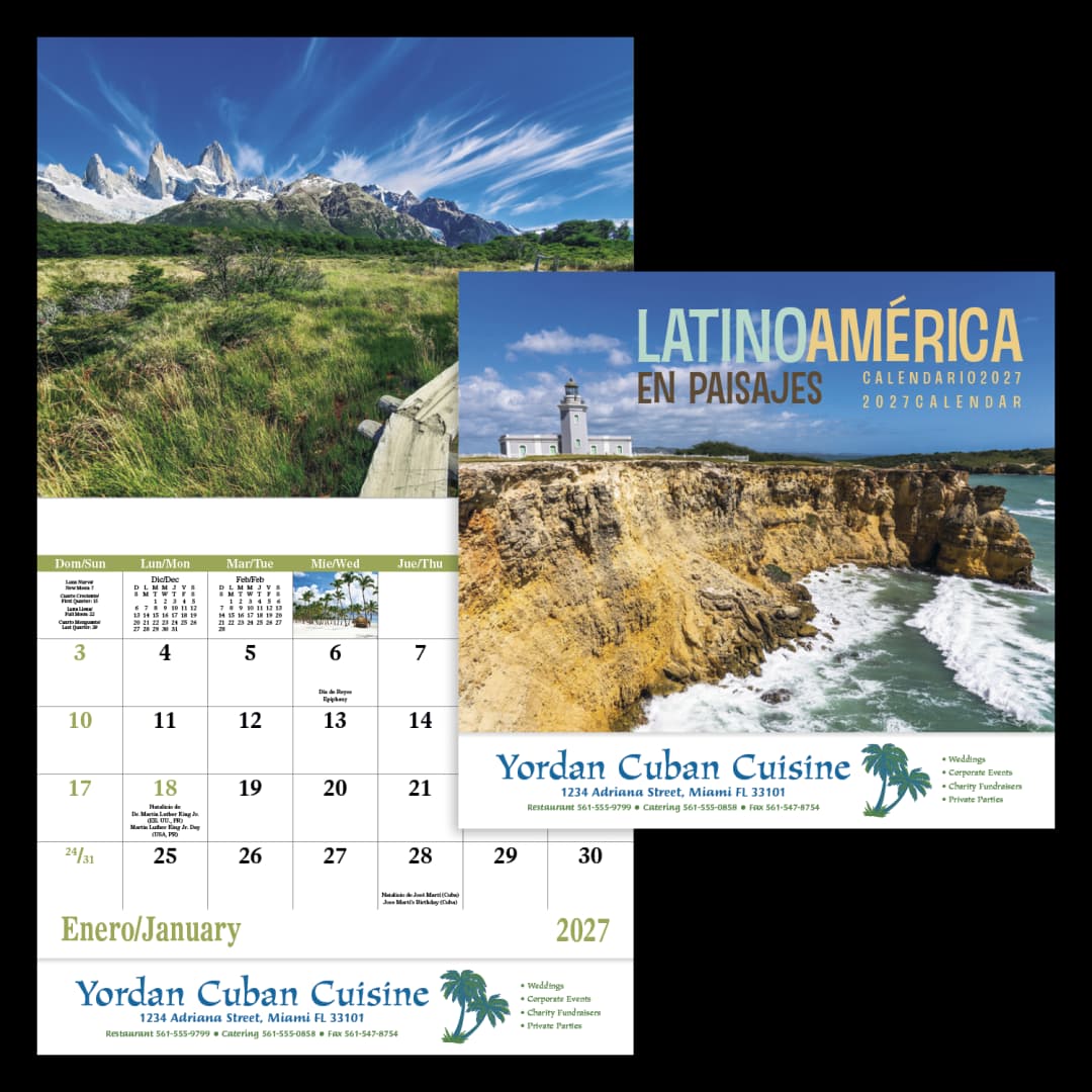 Latinoamerica en Paisajes - Stapled Calendar