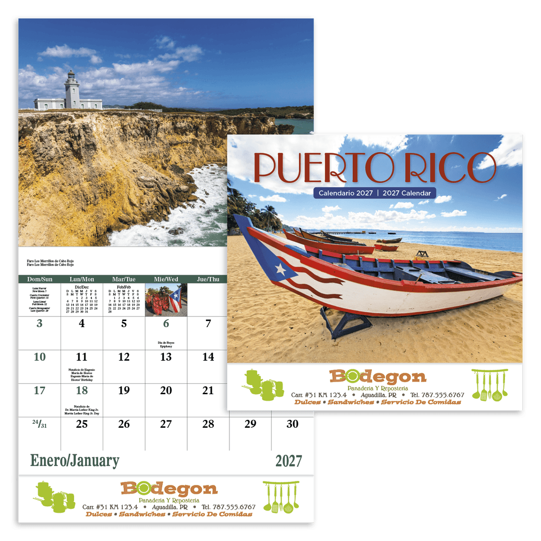Puerto Rico - Stapled Calendar