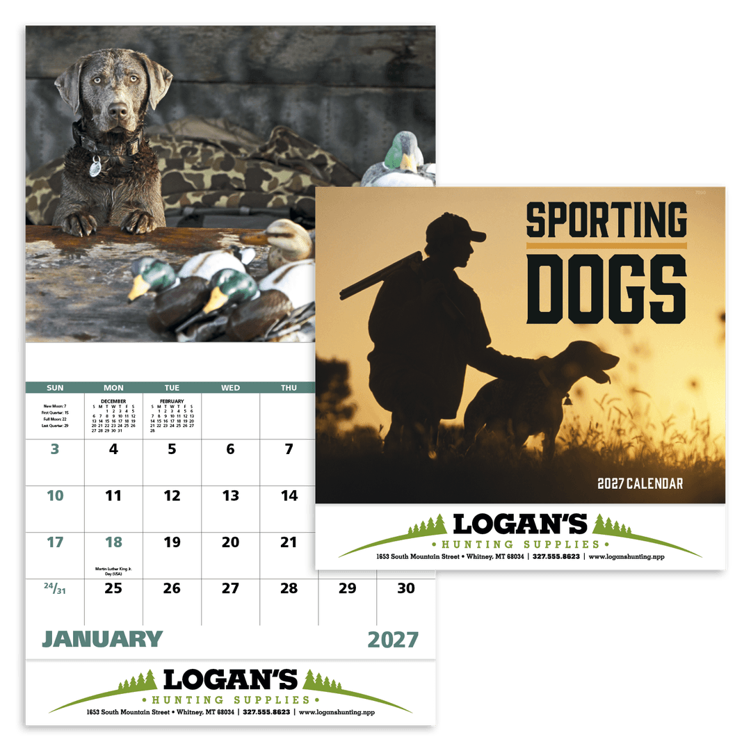 Sporting Dogs - Stapled Calendar