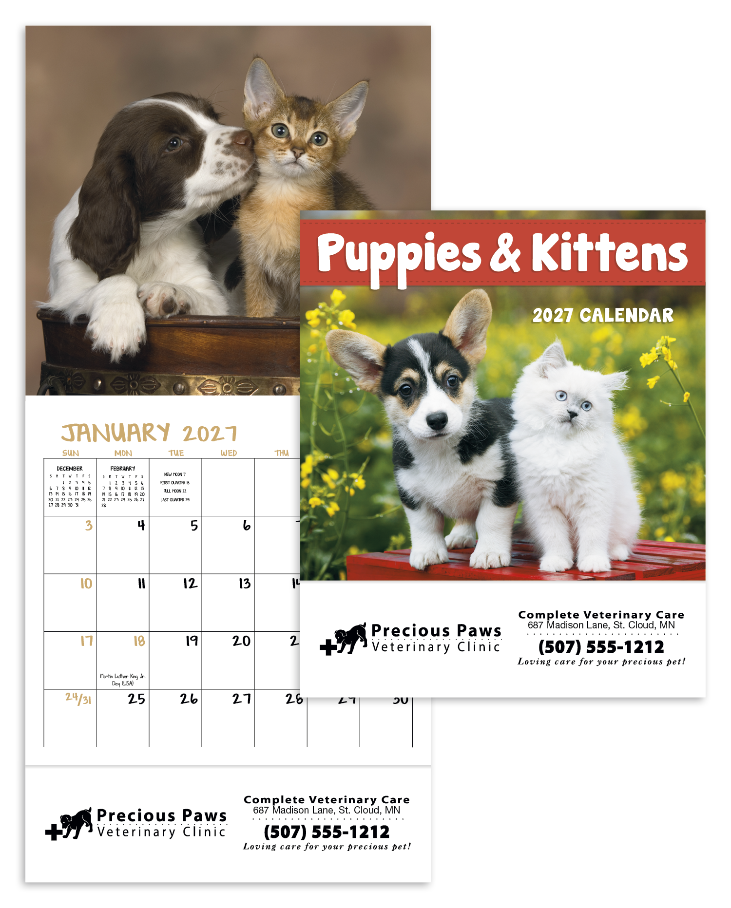 Puppies & Kittens - Mini Calendar