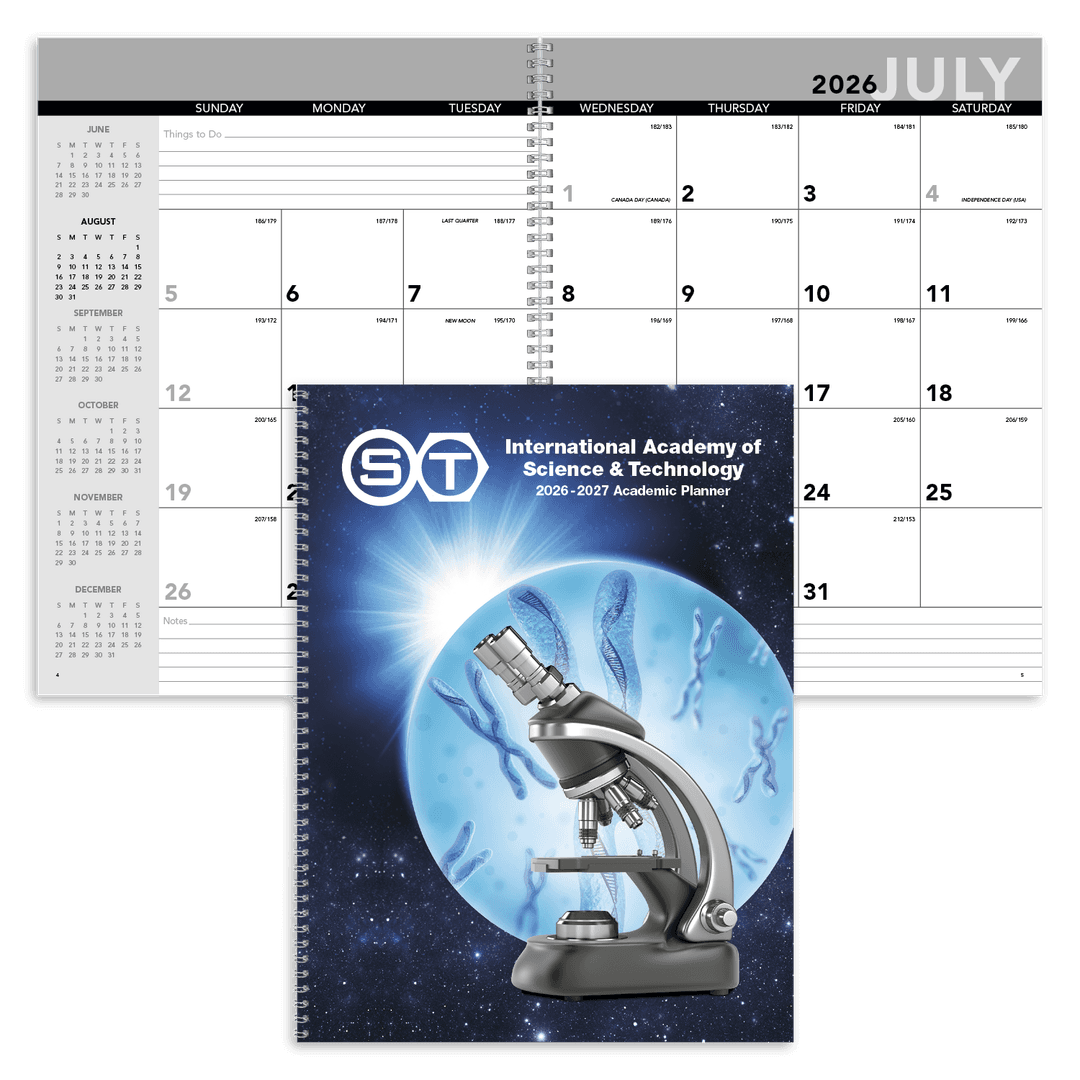 Academic Year Desk Planner with Custom Cover