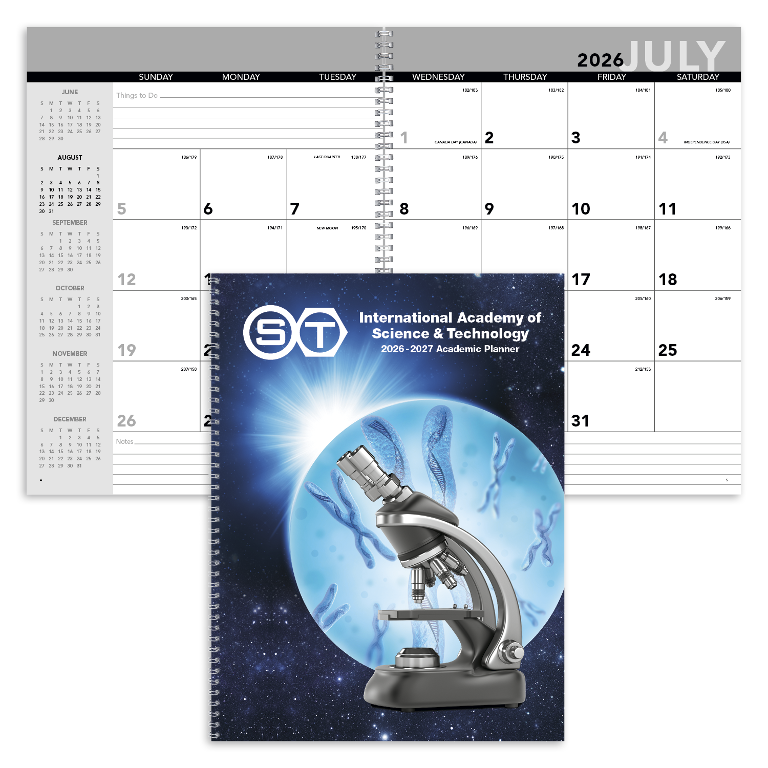 Academic Year Desk Planner with Custom Cover