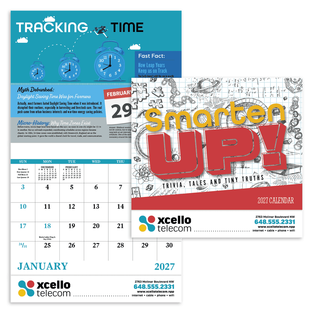 Smarten Up! Trivia, Tales & Tiny Truths - Stapled Calendar