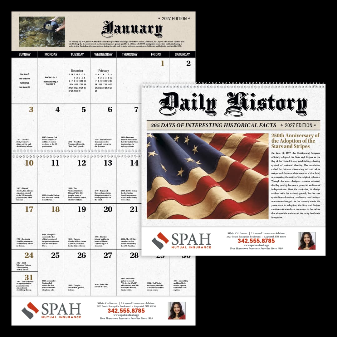 Daily History Spiral Calendar