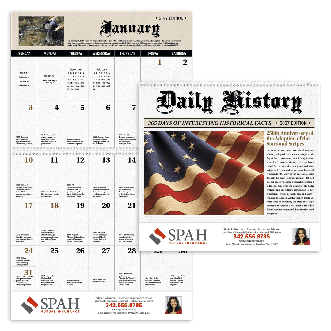 Daily History Spiral Calendar