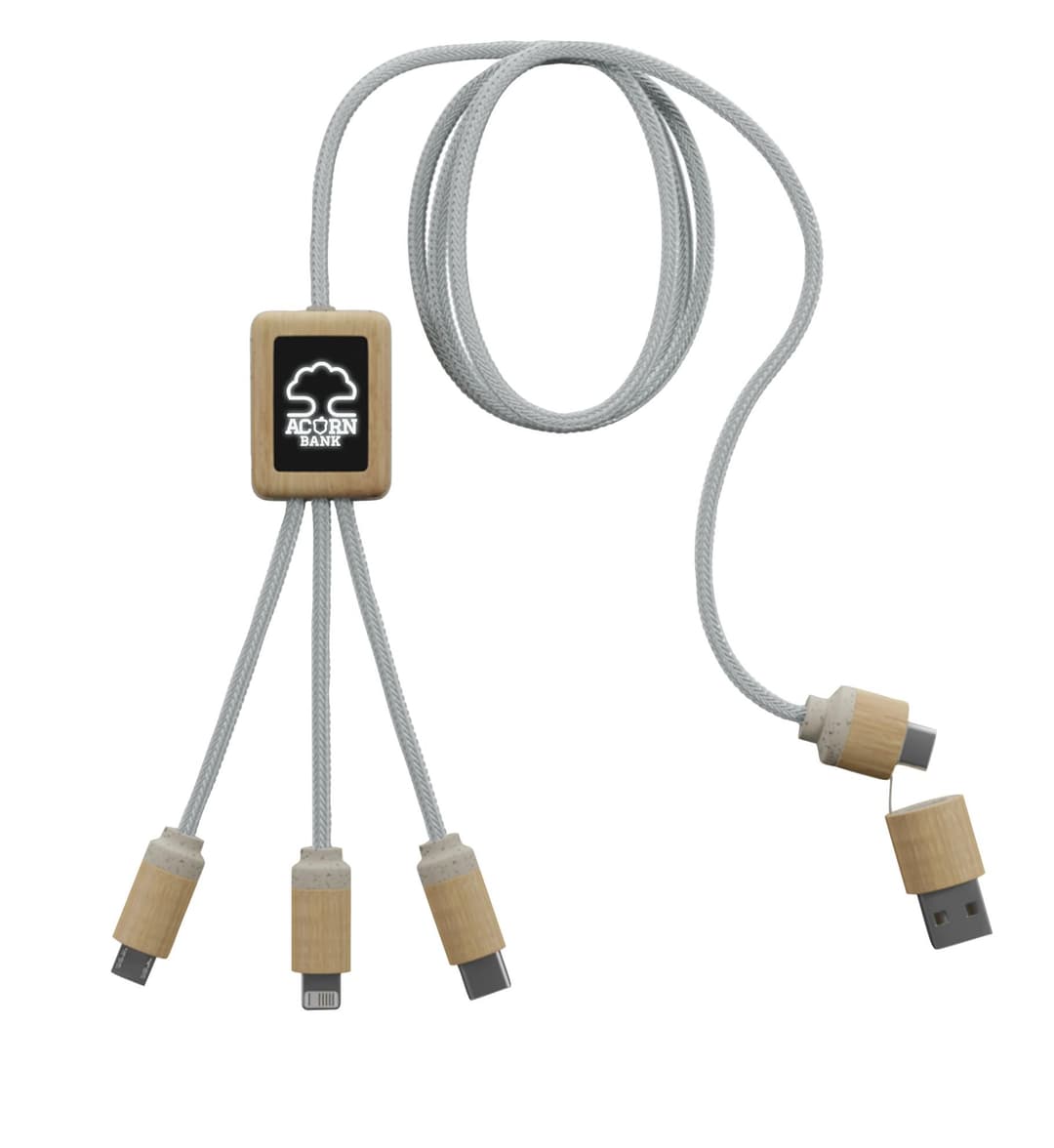 5-in-1 Bamboo Charging Cable 2A