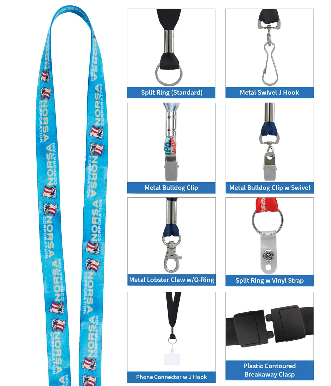 1/2" Fine-Print Lanyard