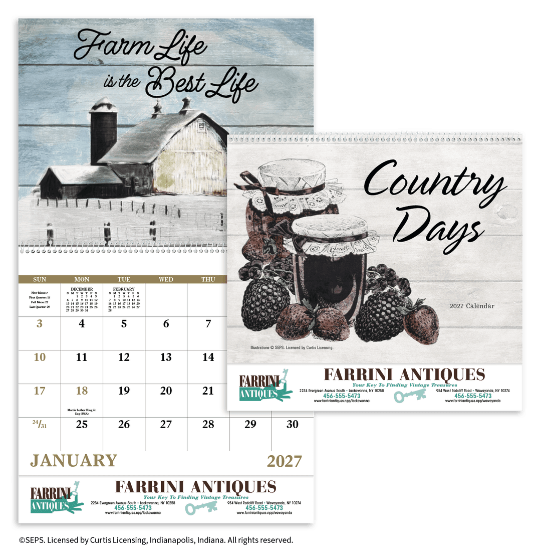 Country Days - Spiral Calendar