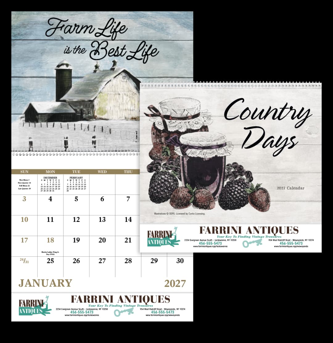 Country Days - Spiral Calendar
