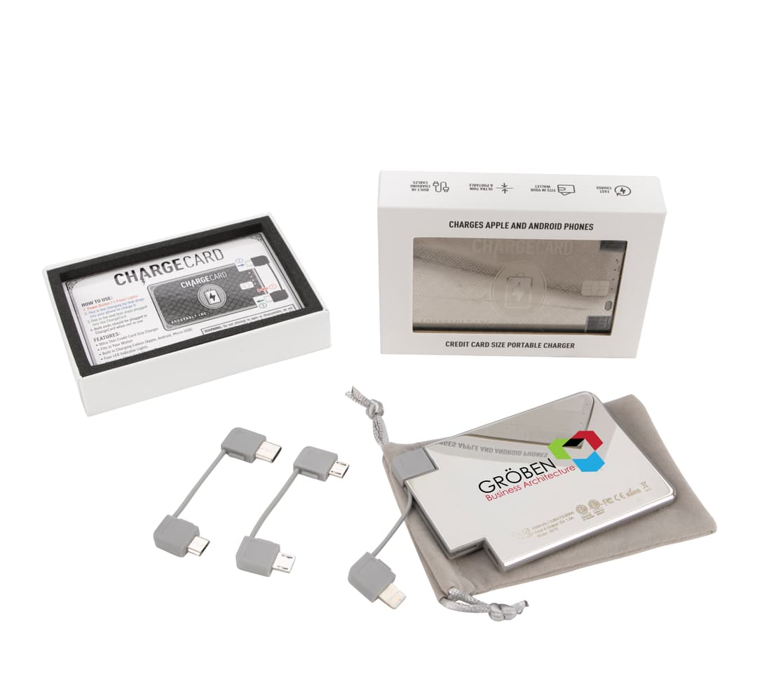 AquaVault® ChargeCard Power Bank 2,300 mAh
