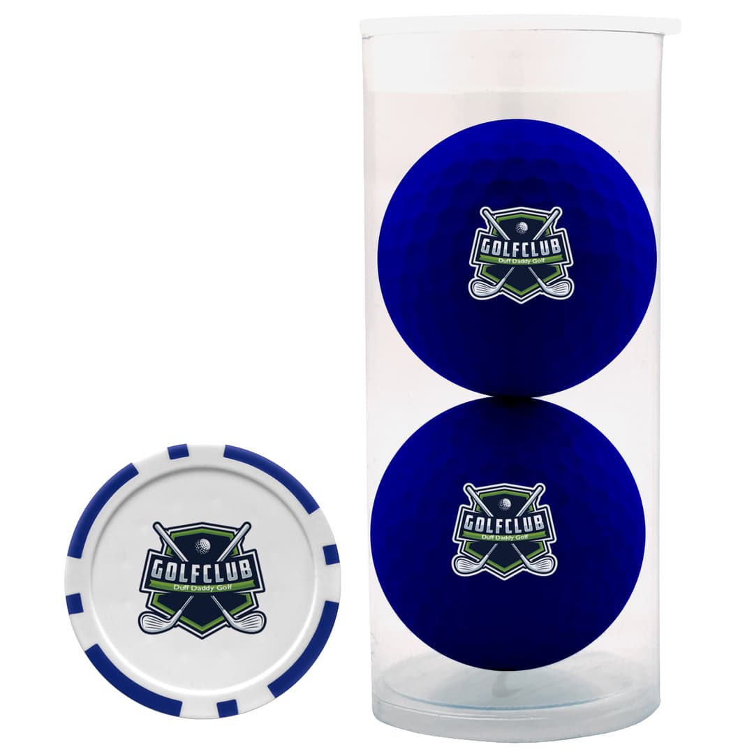 Colored 2-Ball, 1-Poker Chip Par Pack
