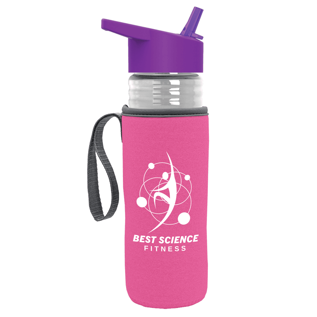 Lifeguard Bottle with Flip-Straw Lid and Insulated Caddy - 24 oz.