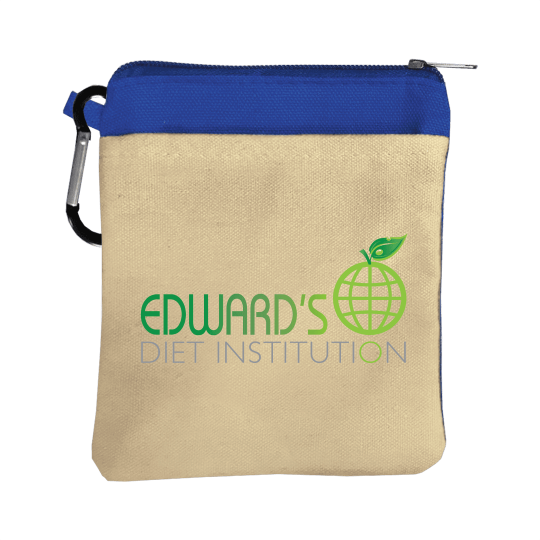 Canvas Zipper Pouch with Carabiner