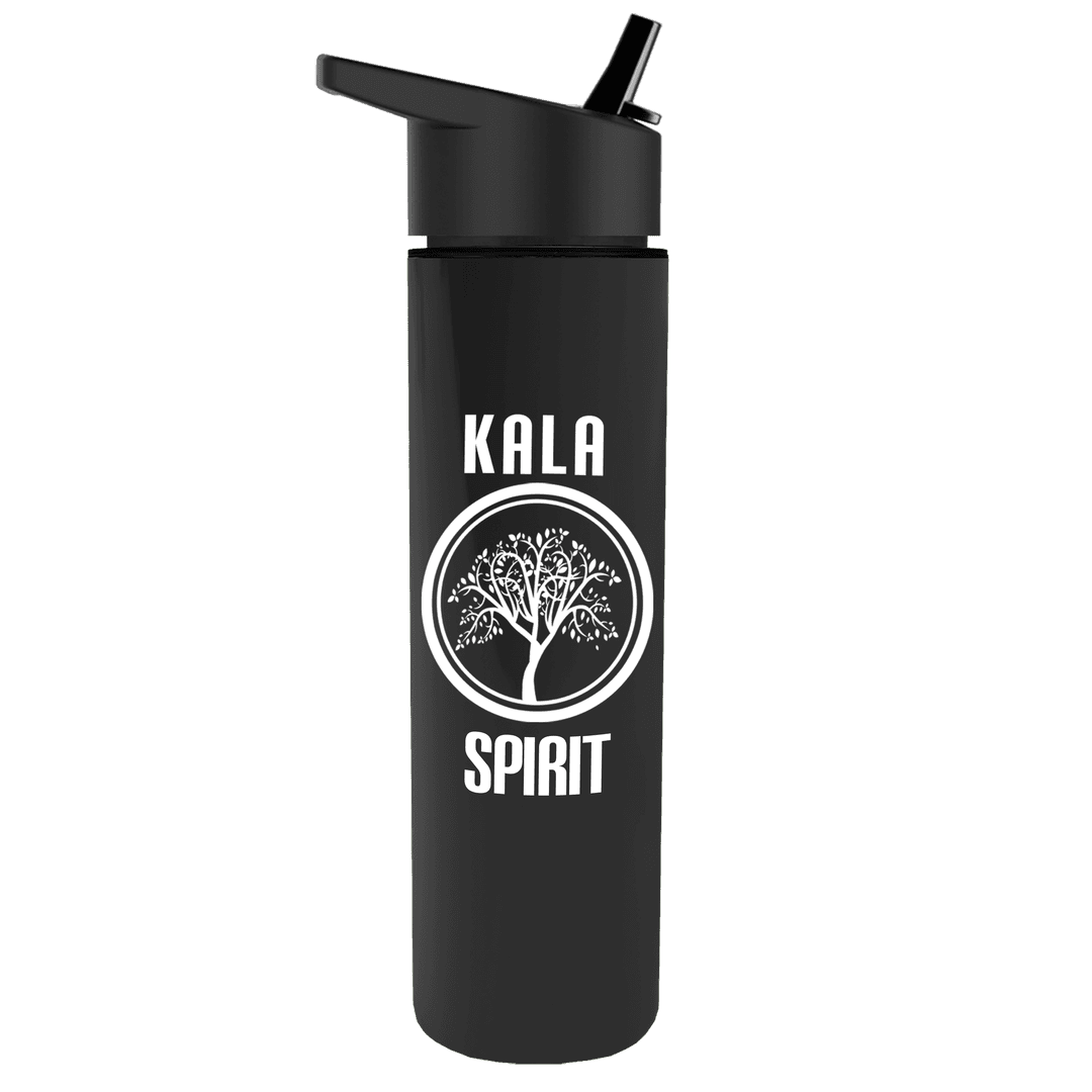 Slim Double-Wall Insulated Bottle with Flip-Straw Lid - 16 oz.