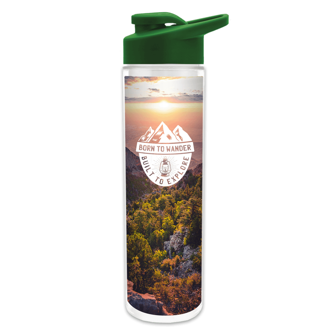 Chiller Insulated Bottle with Drink-Thru Lid and Full-Color Paper Insert - 16 oz.