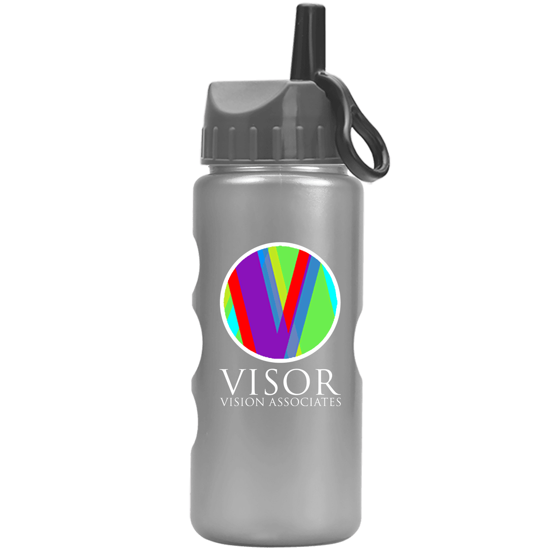 Mini Peak Tritan® Metallike Bottle with Ring-Straw Lid - 22 oz.