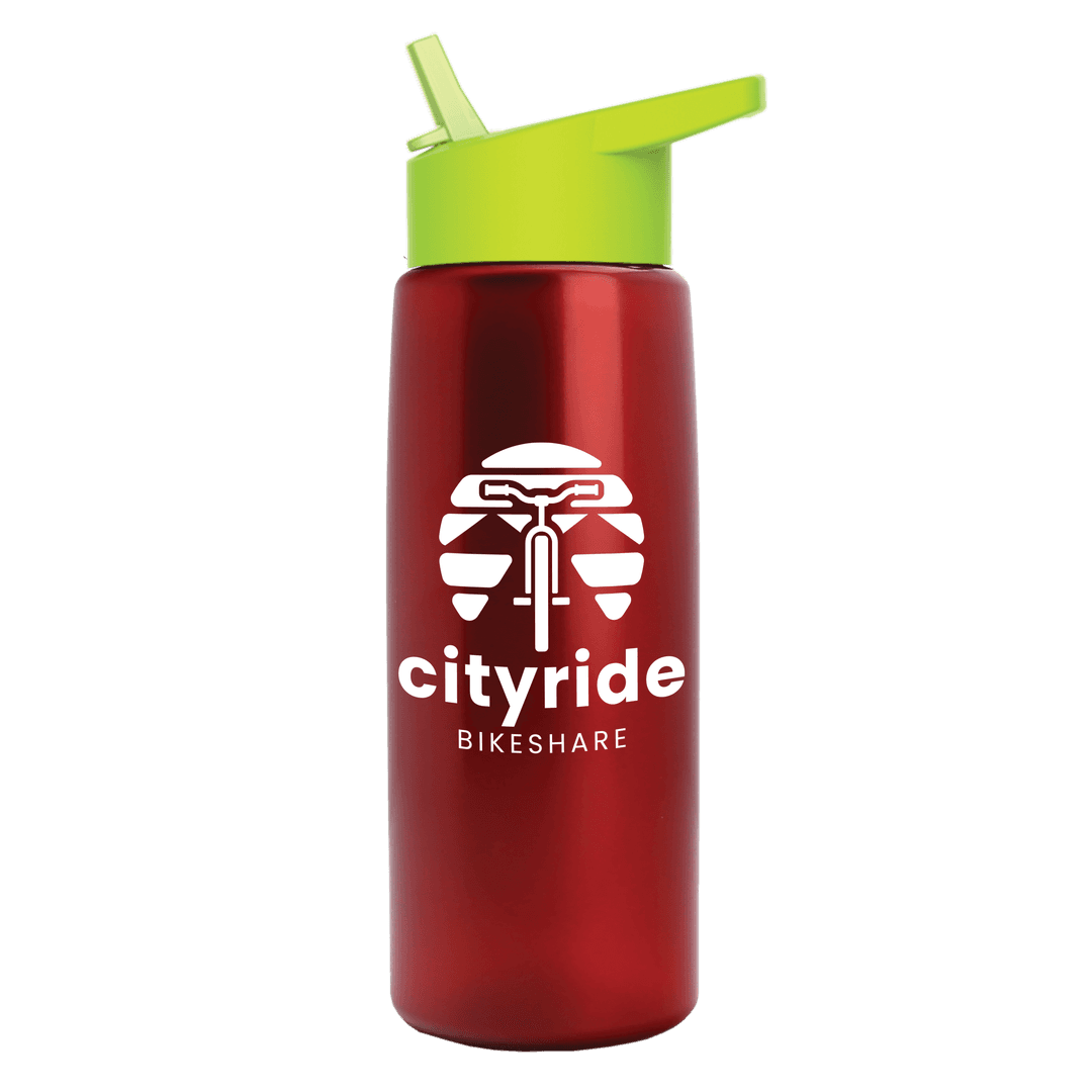 Flair Tritan® Metallike Bottle with Flip-Straw Lid - 26 oz.