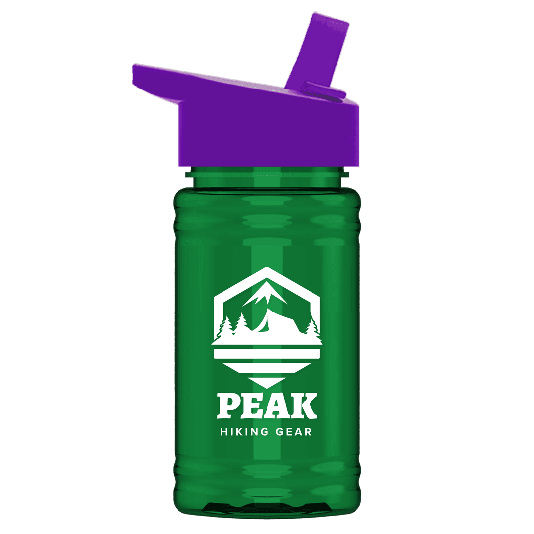 Mini RPET Bottle with Flip-Straw Lid - 16 oz.