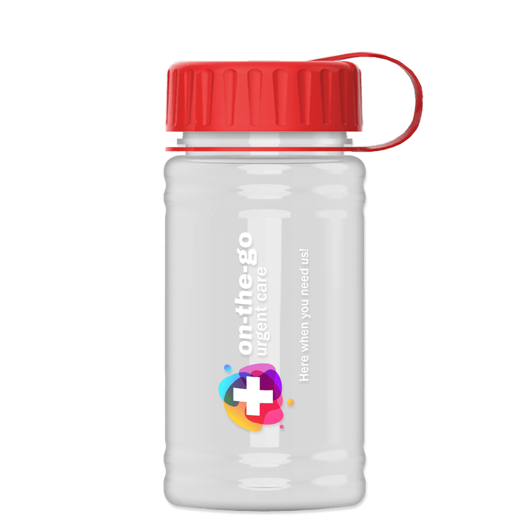 Mini RPET Bottle with Tethered Lid - 16 oz.