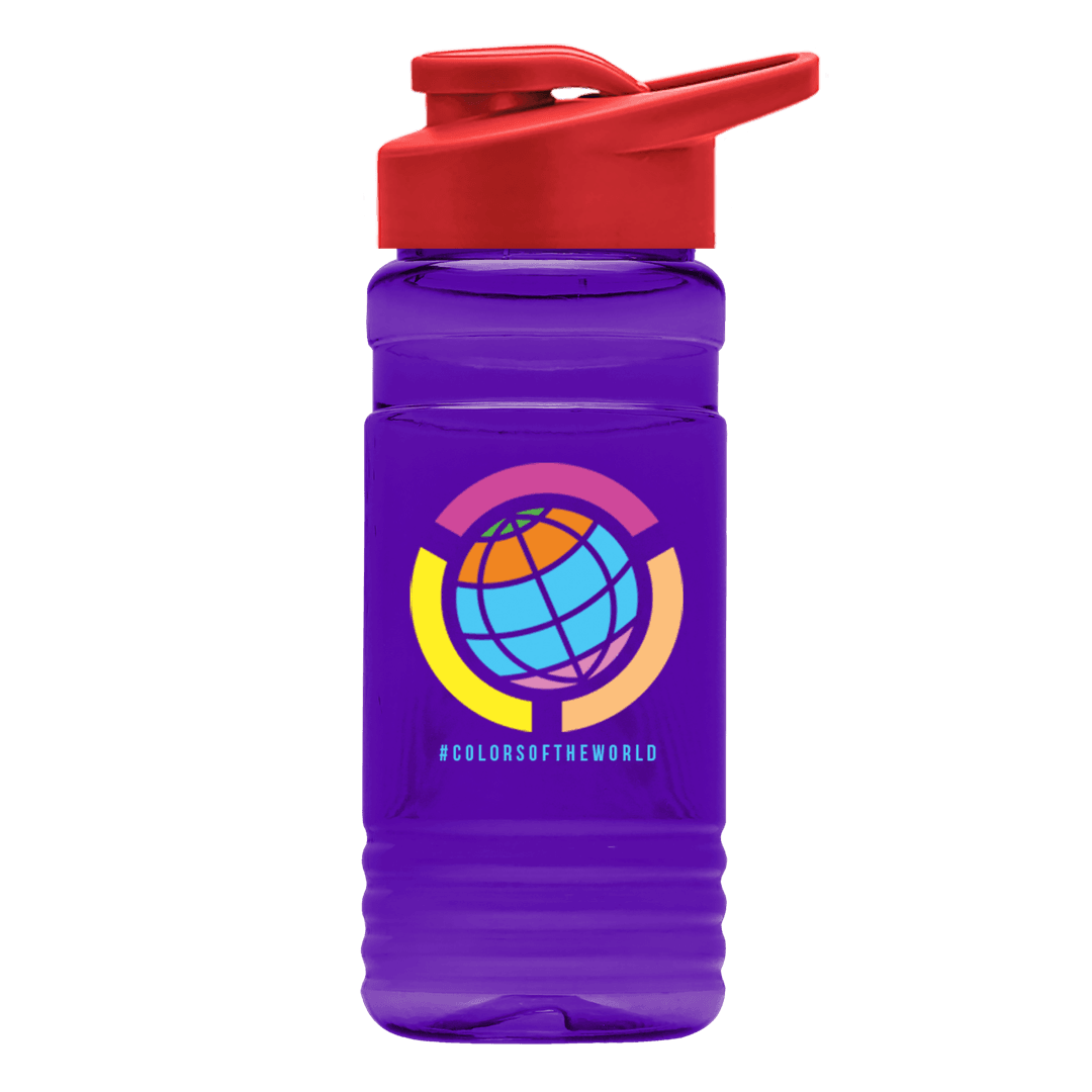 RPET Bottle with Drink-Thru Lid - 20 oz.