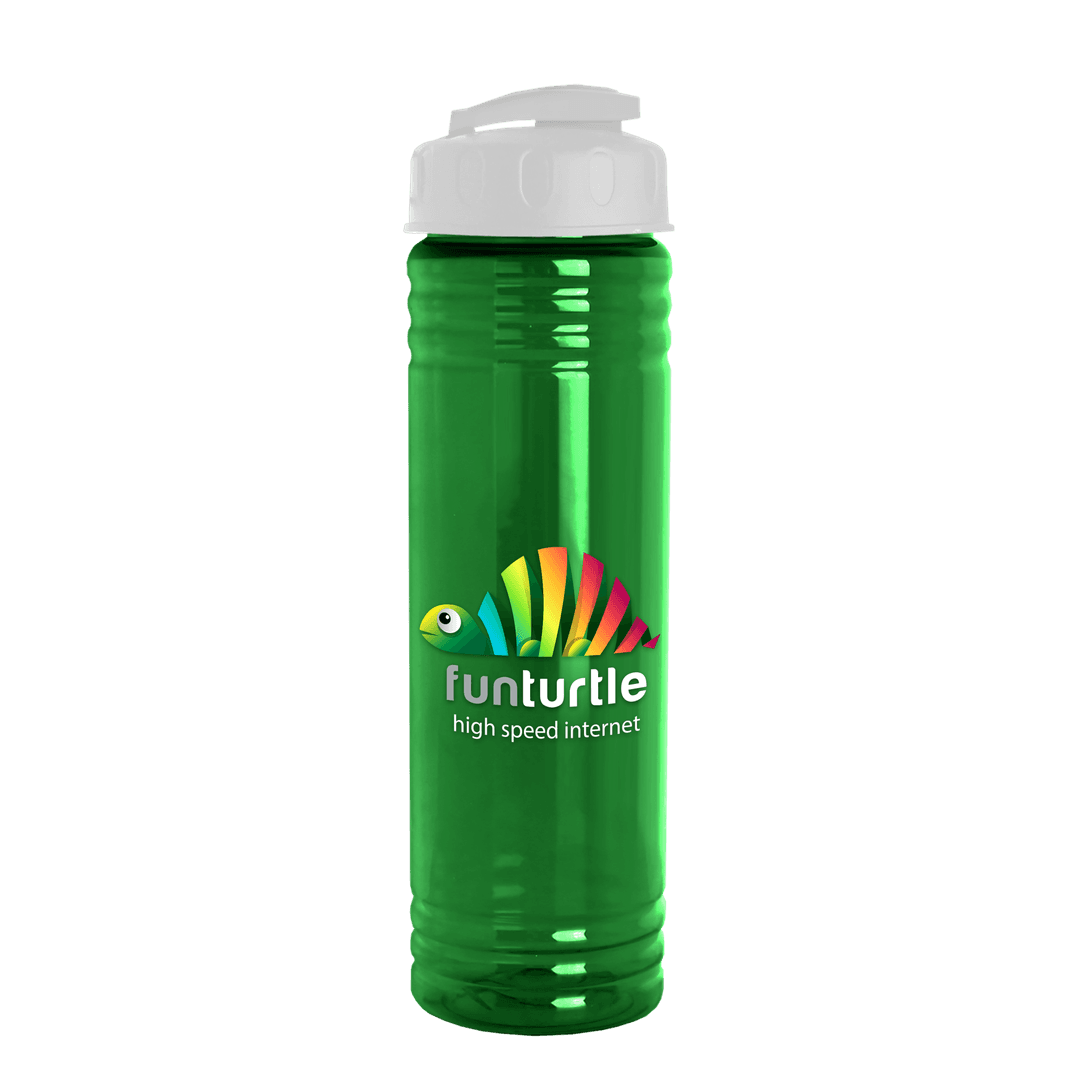 Slim Fit RPET Bottle with Flip-Top Lid - 24 oz.