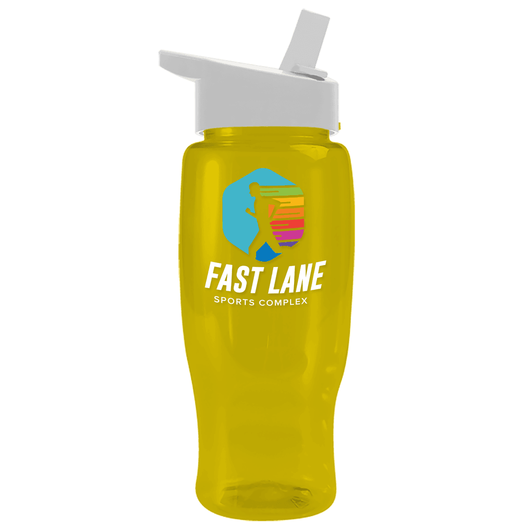 Poly+ Recycled Bottle with Flip-Straw Lid - 27 oz.