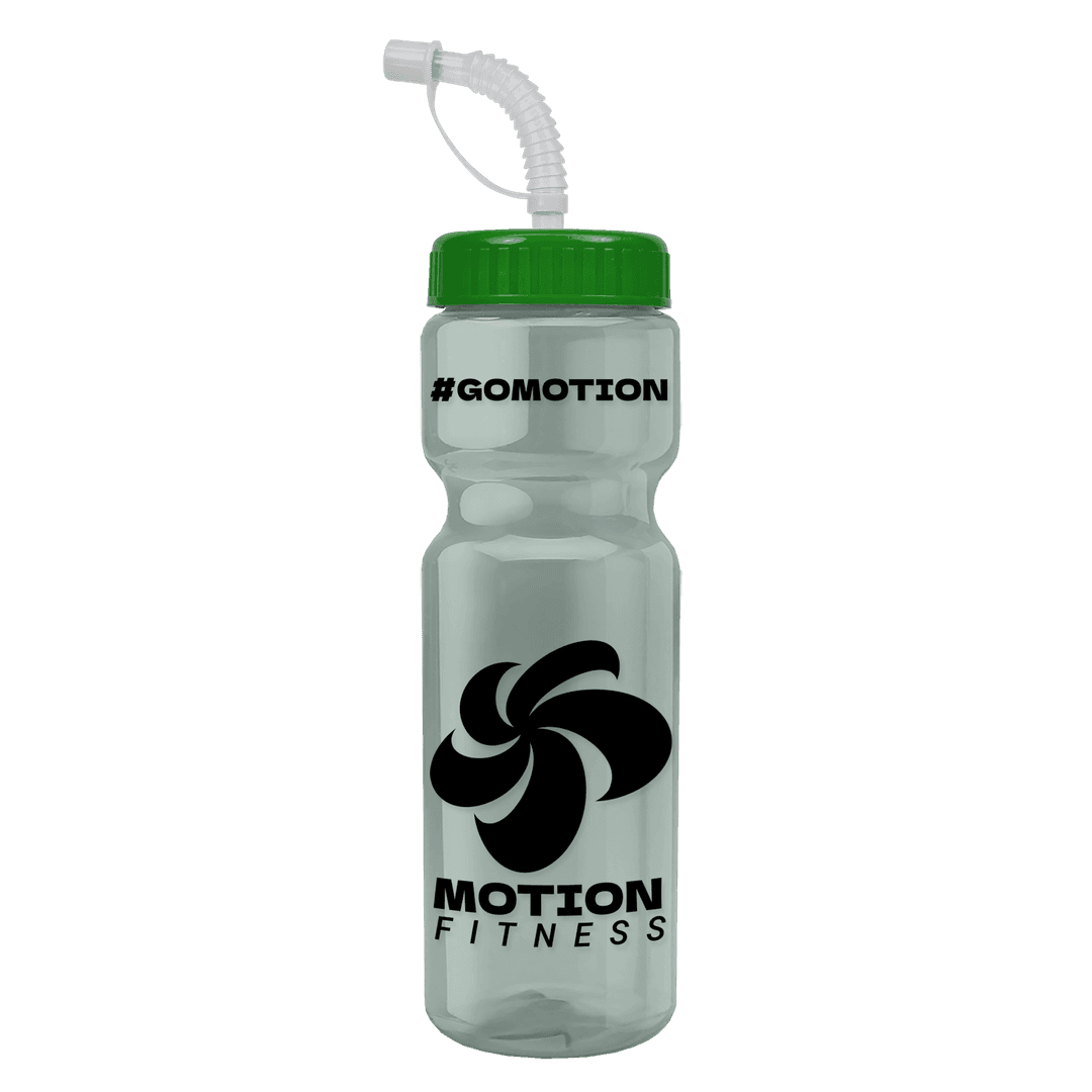 Champ Recycled Bottle with Straw Lid - 28 oz.