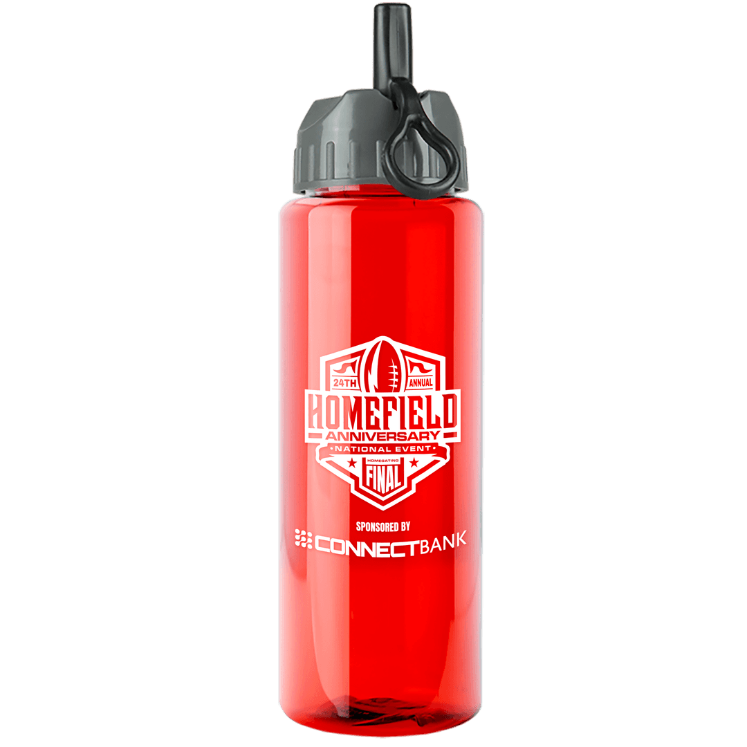 Slim Fit RPET Bottle with Ring-Straw Lid - 32 oz.