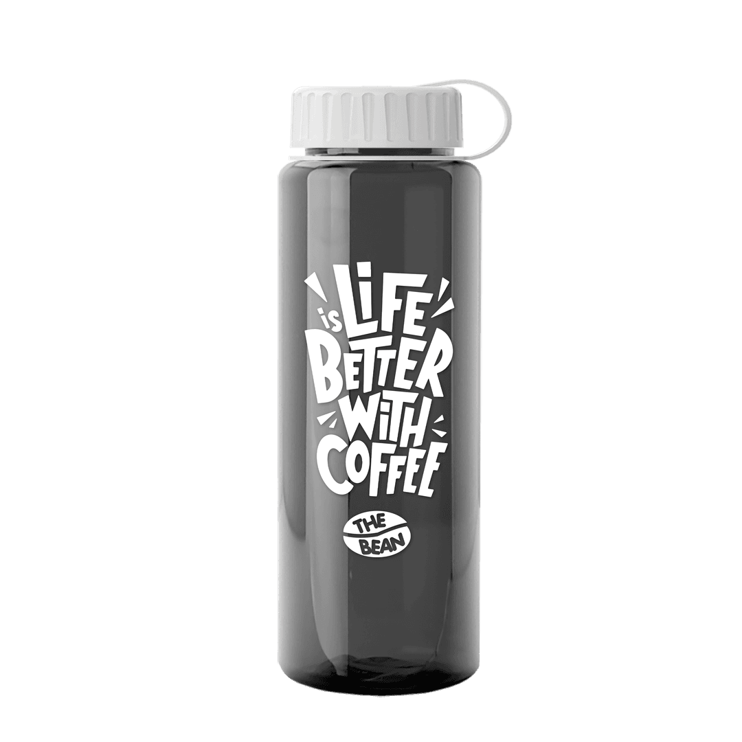 Slim Fit RPET Bottle with Tethered Lid - 32 oz.