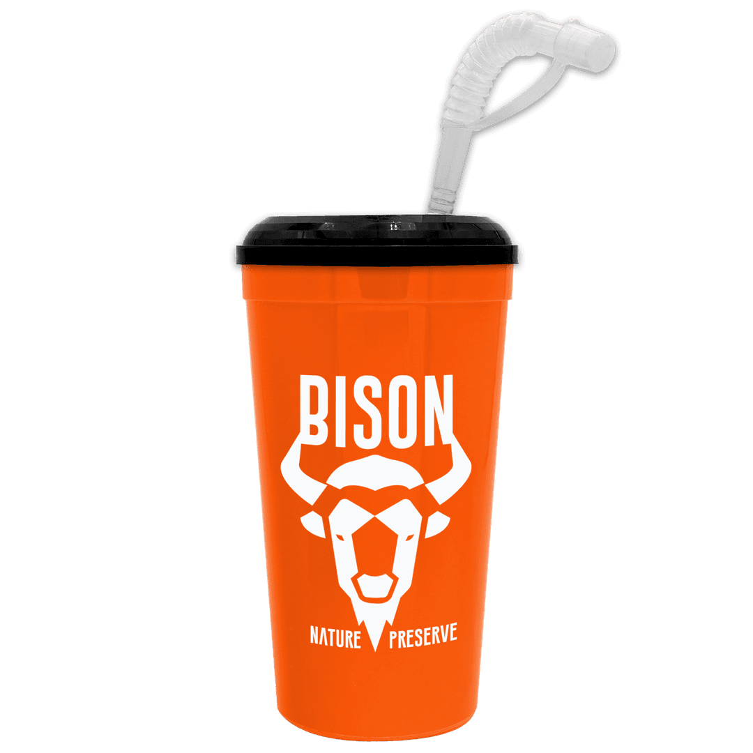 Supersize Stadium Cup with Straw Lid - 32 oz.