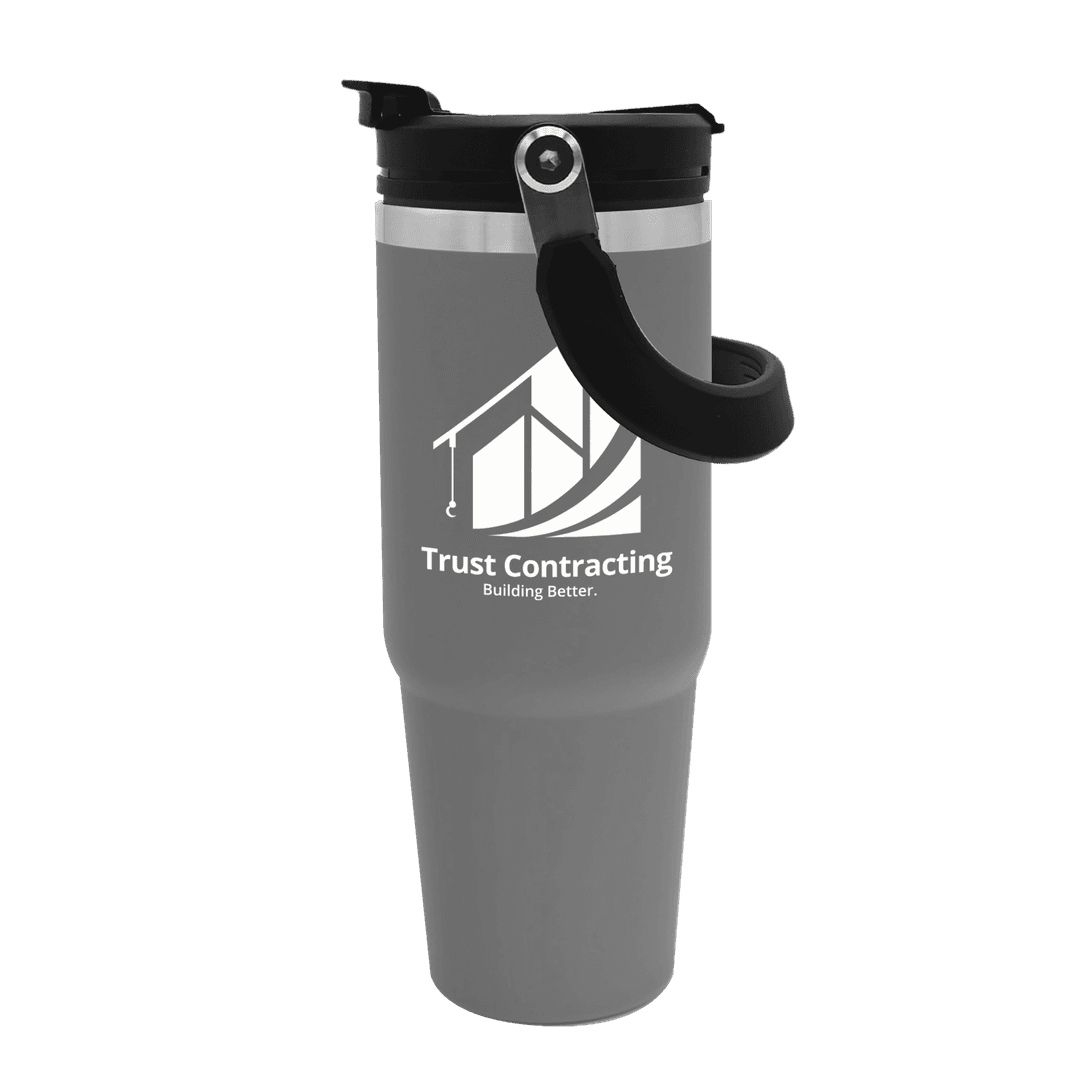 Bravo Stainless Steel Bottle with 2-in-1 Flip-Straw Lid - 30 oz.