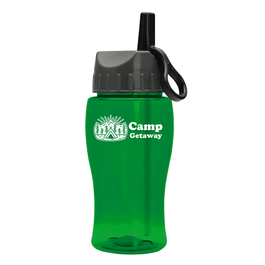 Poly+ Jr. Bottle with Ring-Straw Lid - 18 oz.
