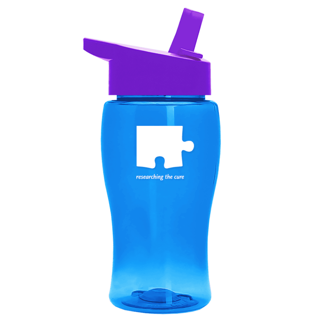 Poly+ Jr. Transparent Bottle with Flip-Straw Lid - 18 oz.