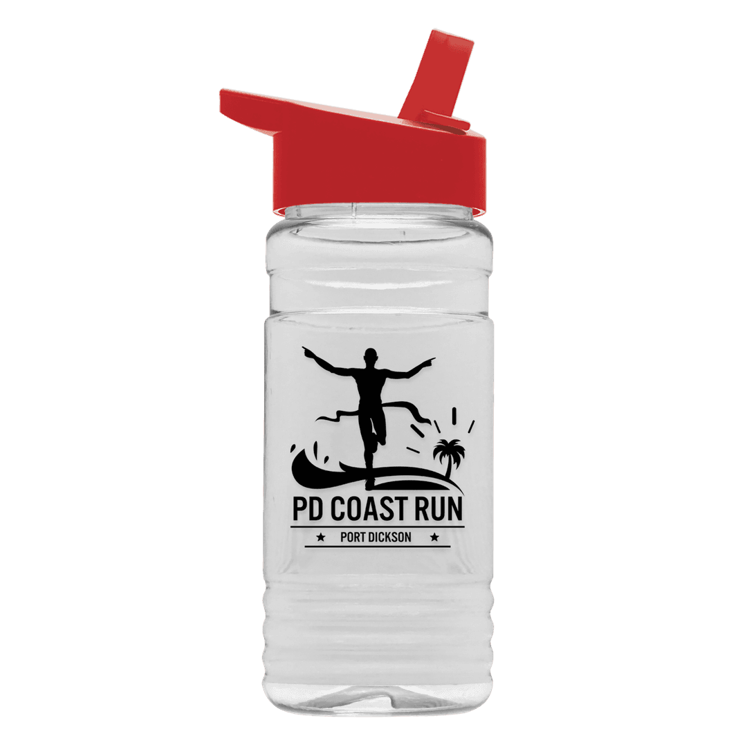 Clear Bottle with Flip-Straw Lid - 20 oz.