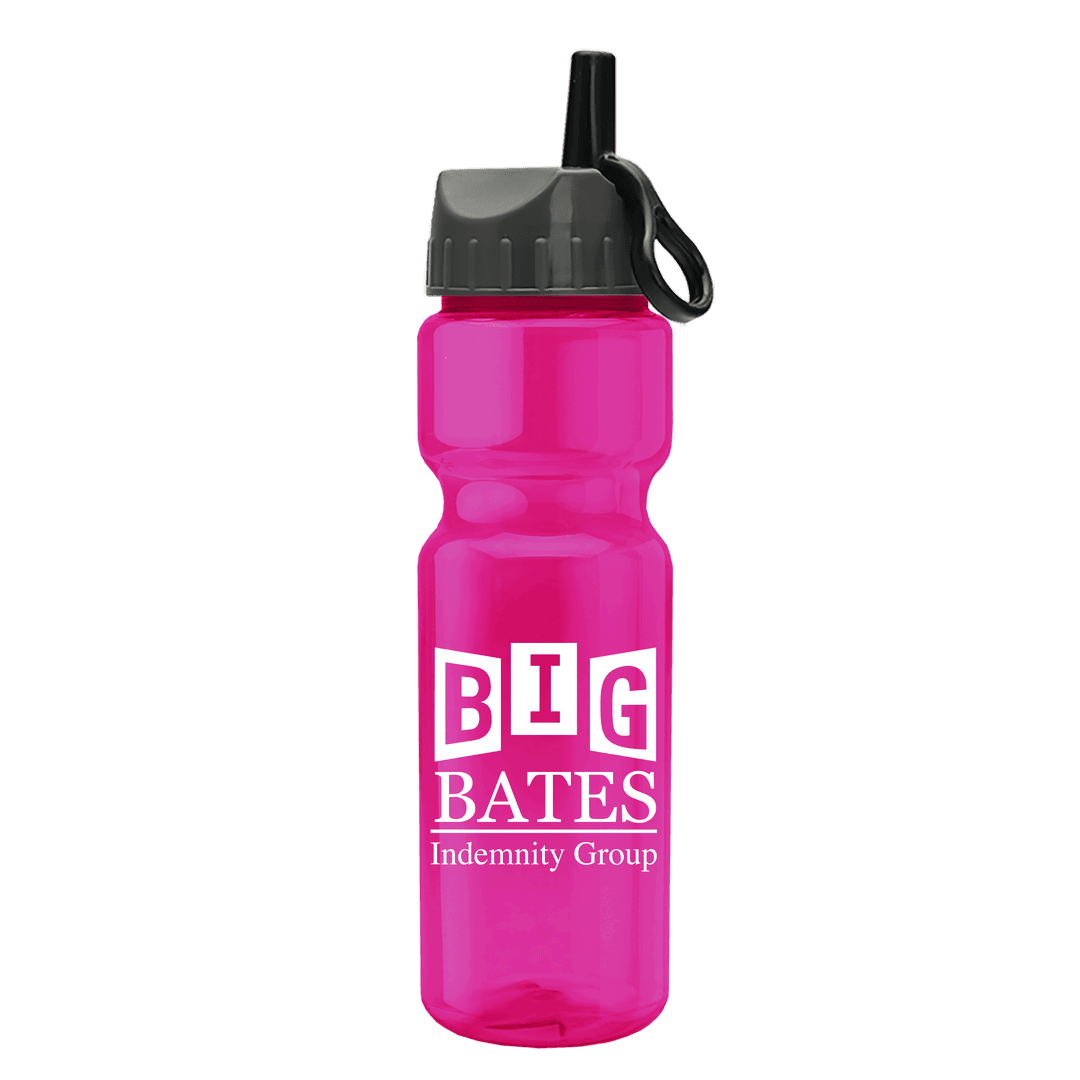 Champ Bottle with Ring-Straw Lid - 28 oz.