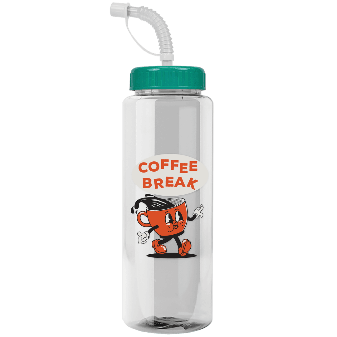 Guzzler Bottle with Straw Lid - 32 oz.