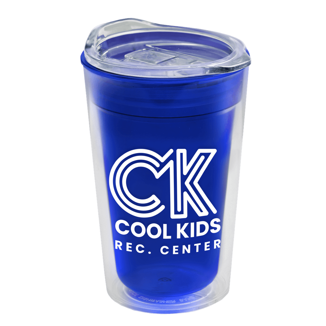 Transparent Tumbler with Slider Lid - 14 oz.