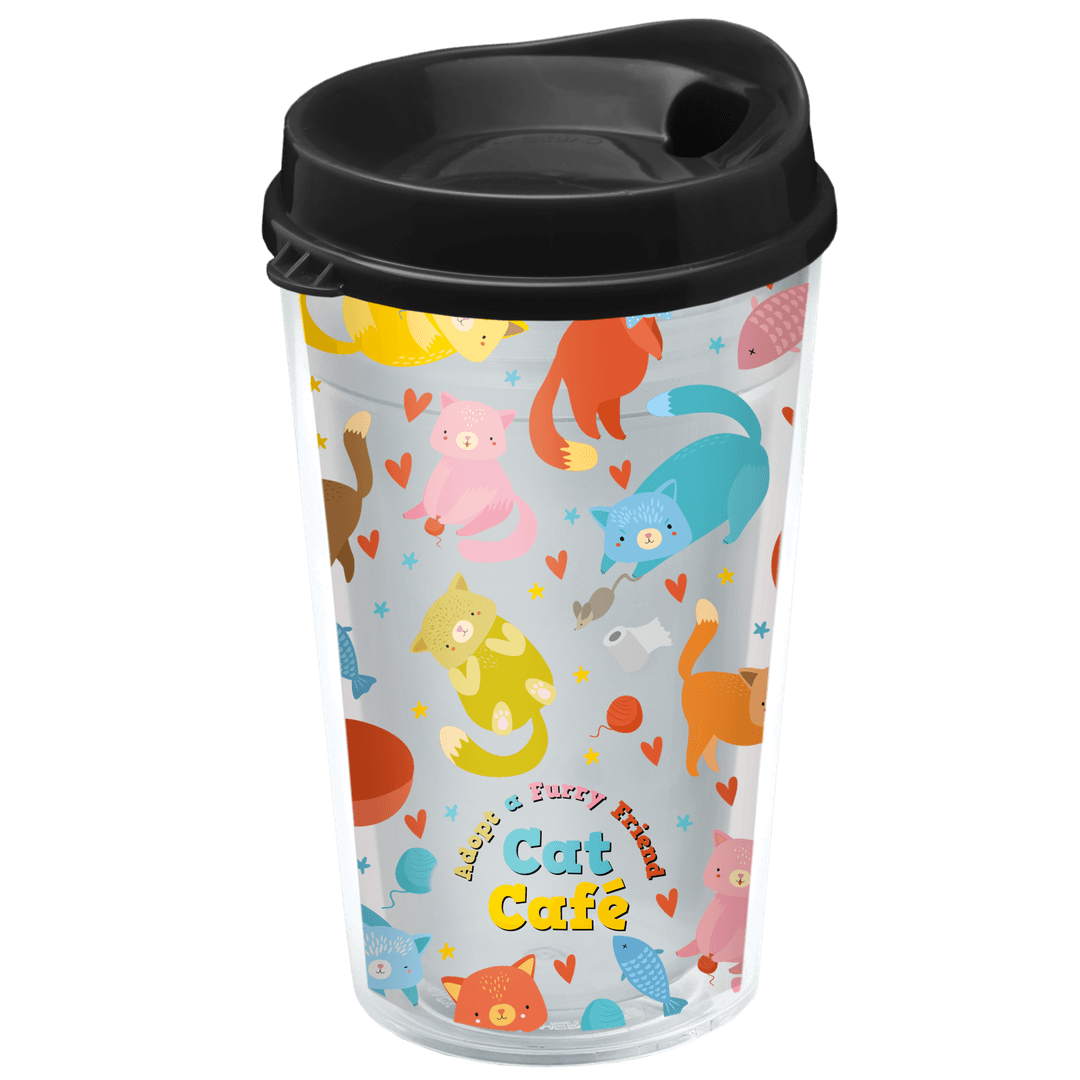 Transparent Tumbler with Sip Lid and Full-Color Insert - 16 oz.