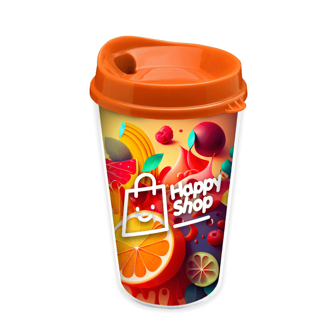 Transparent Tumbler with Sip Lid and Full-Color Paper Insert - 16 oz.