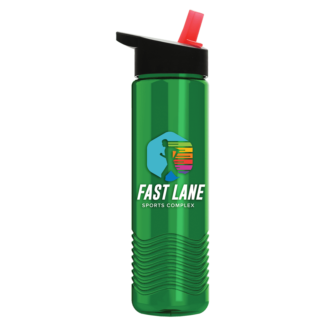 Wave Tritan® Bottle with Flip-Straw Lid - 24 oz.