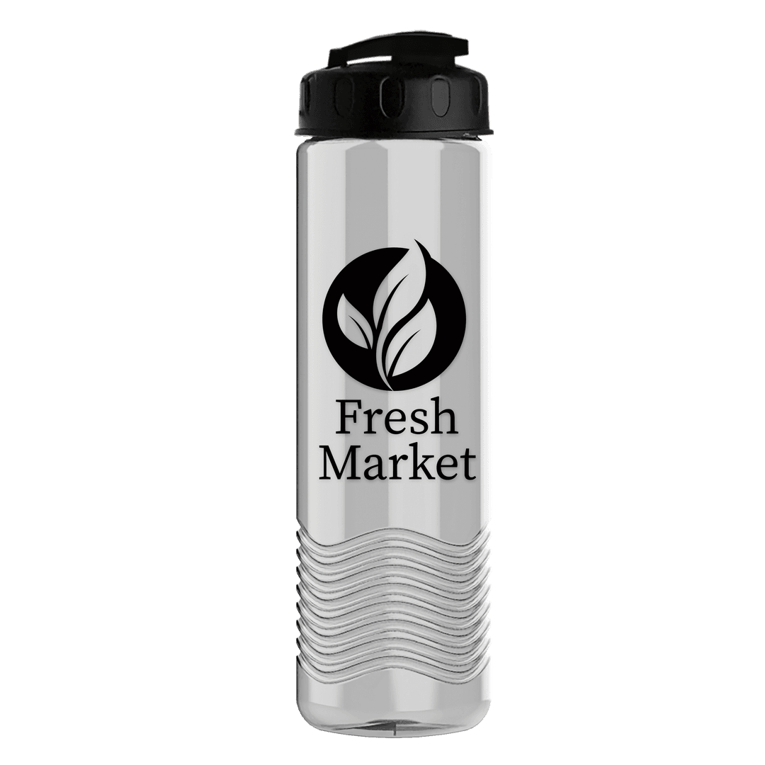 Wave Tritan® Bottle with Flip-Top Lid - 24 oz.