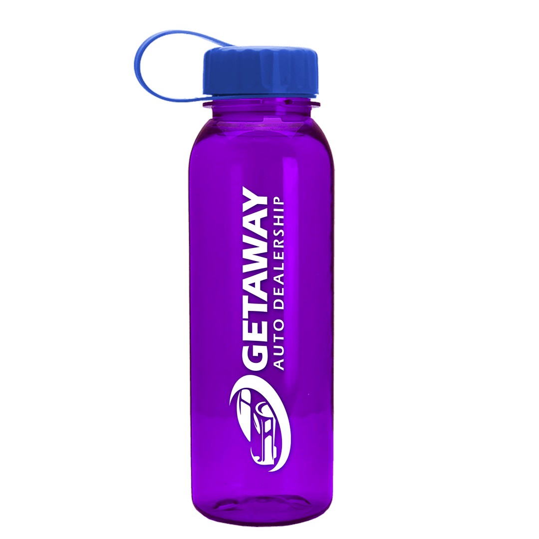Flat-Sided Tritan® Bottle with Tethered Lid - 24 oz.